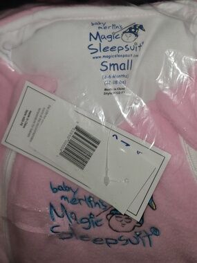 Baby Merlin's Magic Sleepsuit 3-6 Months Double Zipper Suit NEW IN PLASTIC
